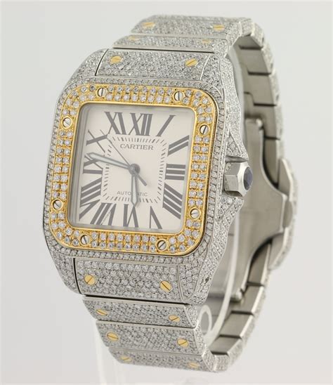 is cartier solid gold|cartier gold watch with diamonds.